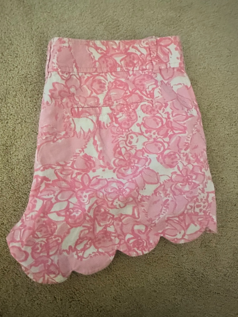 Pink Floral Print Shorts